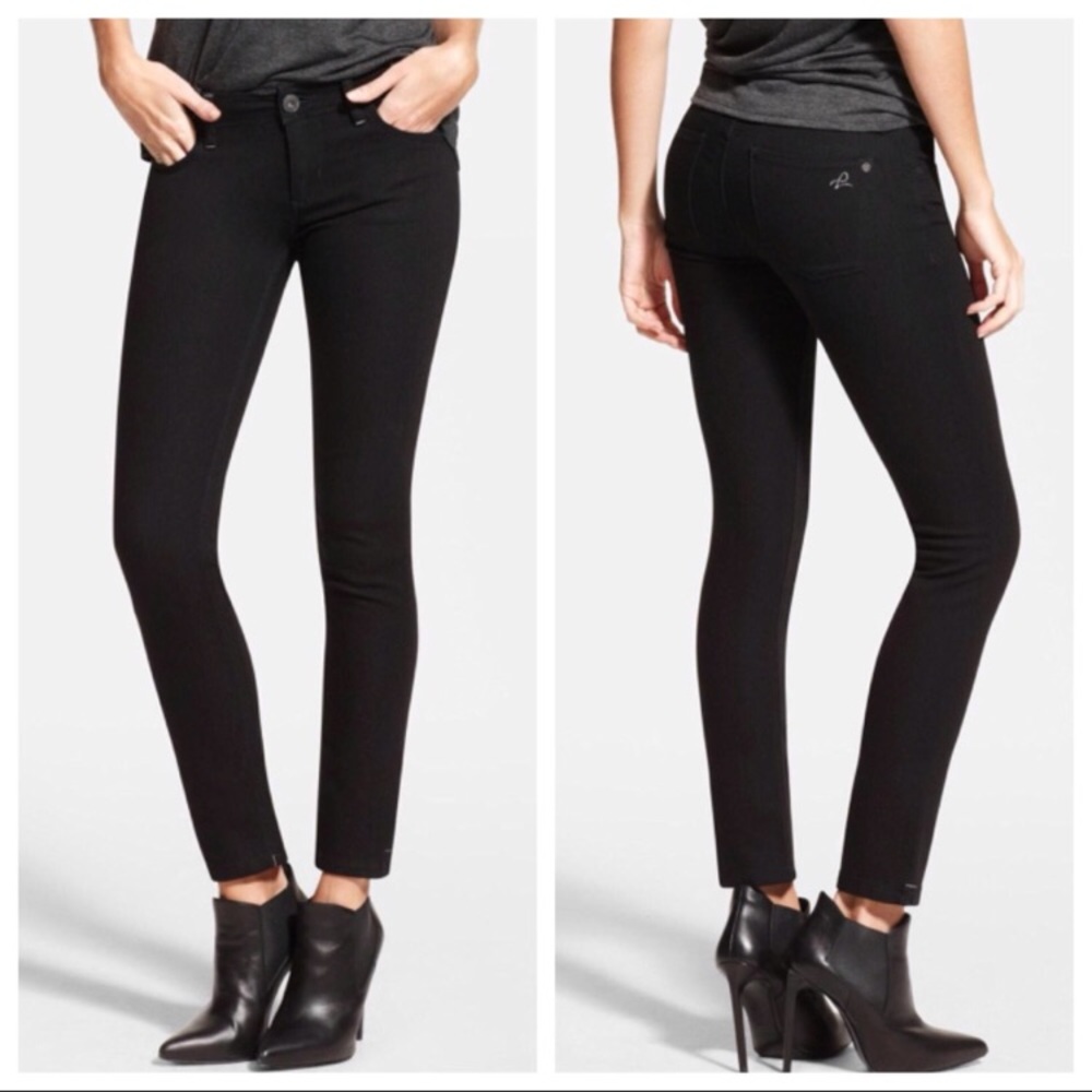 DL 1961 Angel Skinny Ankle Jeans - Black